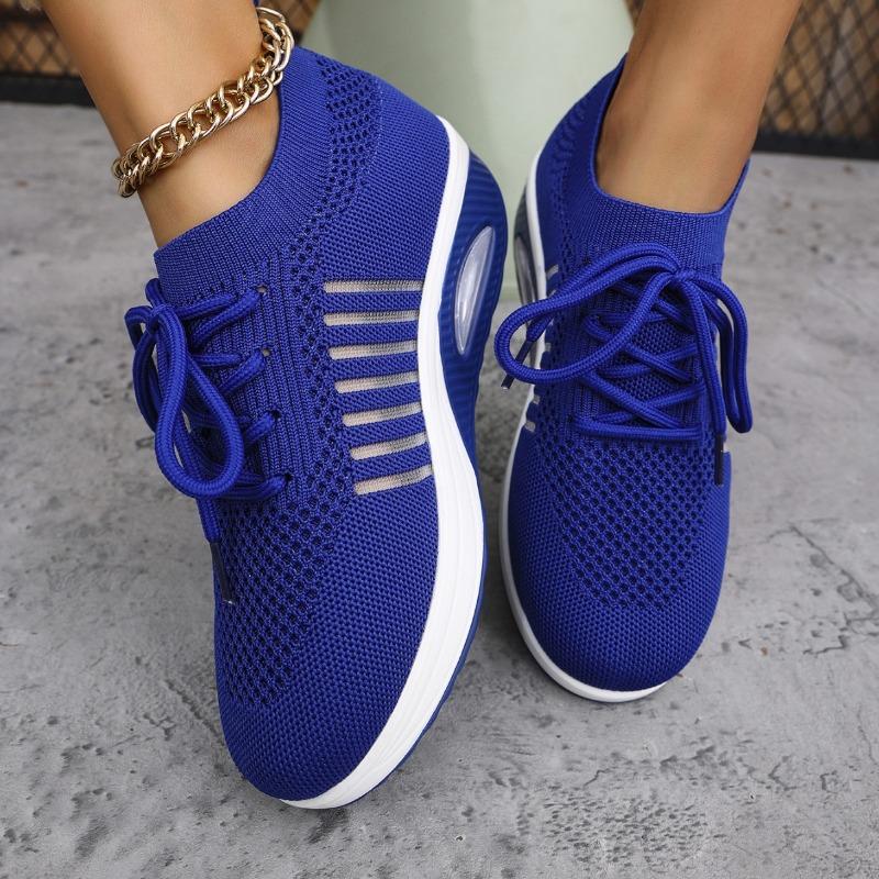 Women's Knit Slip-On Casual Shoes, Lightweight Fashion Flats, Plus Size Spring Summer Footwear