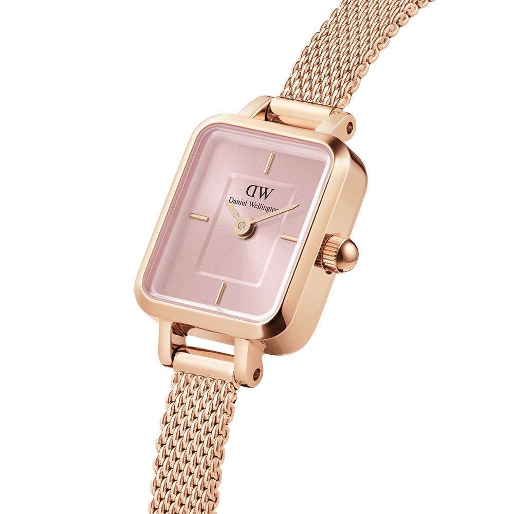 Danielwellingteon Quadro Mini Melrose Blush Pink Square Fashion Watch