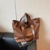 Large-capacity bag women's new fashionable and simple shoulder tote bag commuter bag student class bag tide