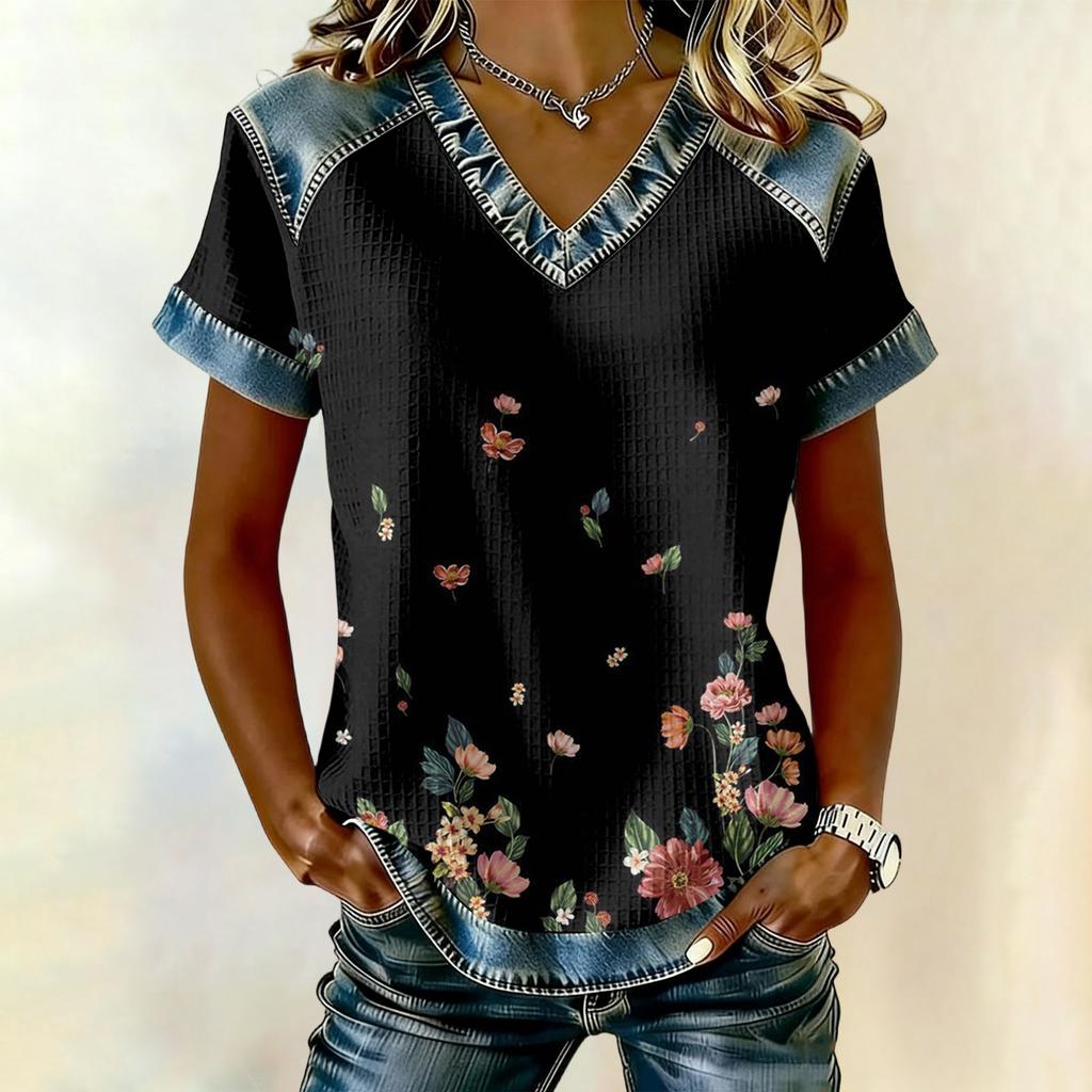 Women's Fashion Casual Retro Print Top
