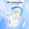 180° Rotatable Socket 3-in-1 EU Plug Converter 4.MM US To European Plug Power Adapter 4.8MM US To EU KR Electrical Socket Outlet