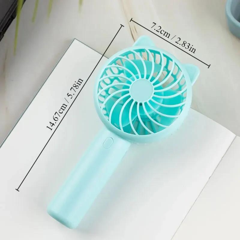 

1pc Mini Handheld Fan Cooling Fans for Home Office Travel Outdoor and Camping Dropship AA Battery Operated Small Fan