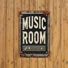 Vintage Metal Music Wall Sign 20x30cm Retro Bar Studio Decor