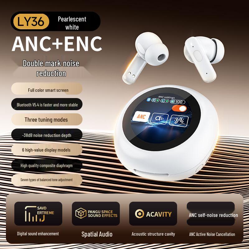 Smart ANC Bluetooth Earbuds with Long Battery, Color Screen & Translation Features