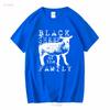 Black Sheep of the Family Long or Short Sleeves Vintage Washed Streetwear Comfortable Stretched Breathable Slightly Soft Homme