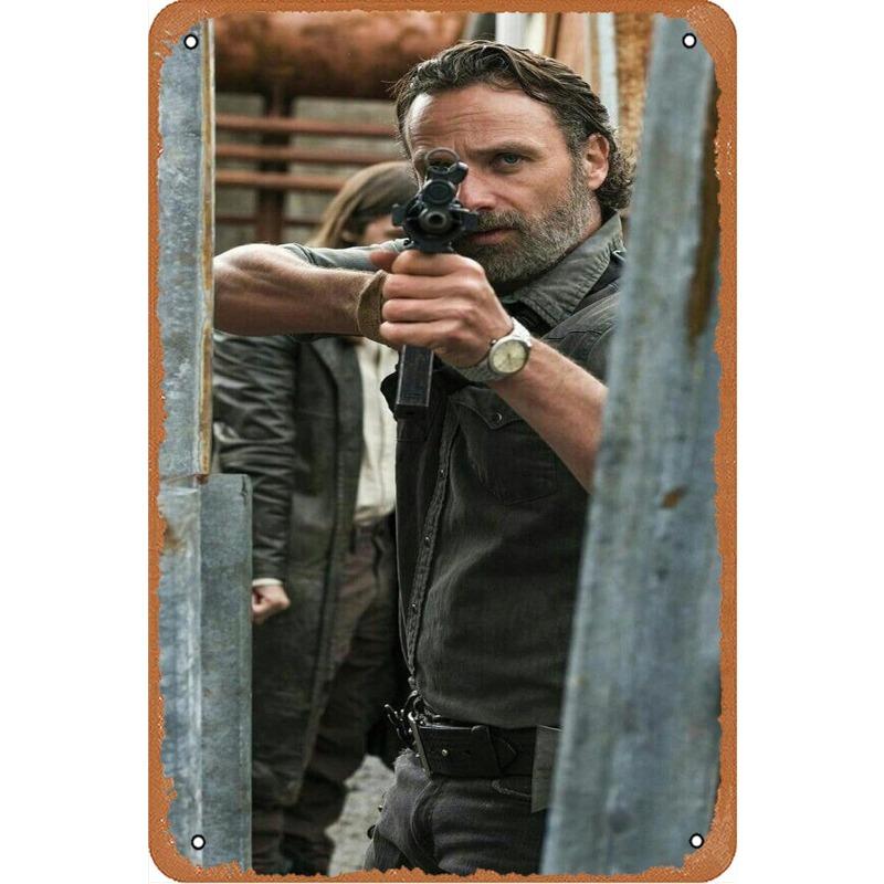 Metal Tin Poster The Walking Dead Movie Metal Sign Plaque Poster for Bar Club Wall Decor Retro Home Vintage Wall Plate Pendant