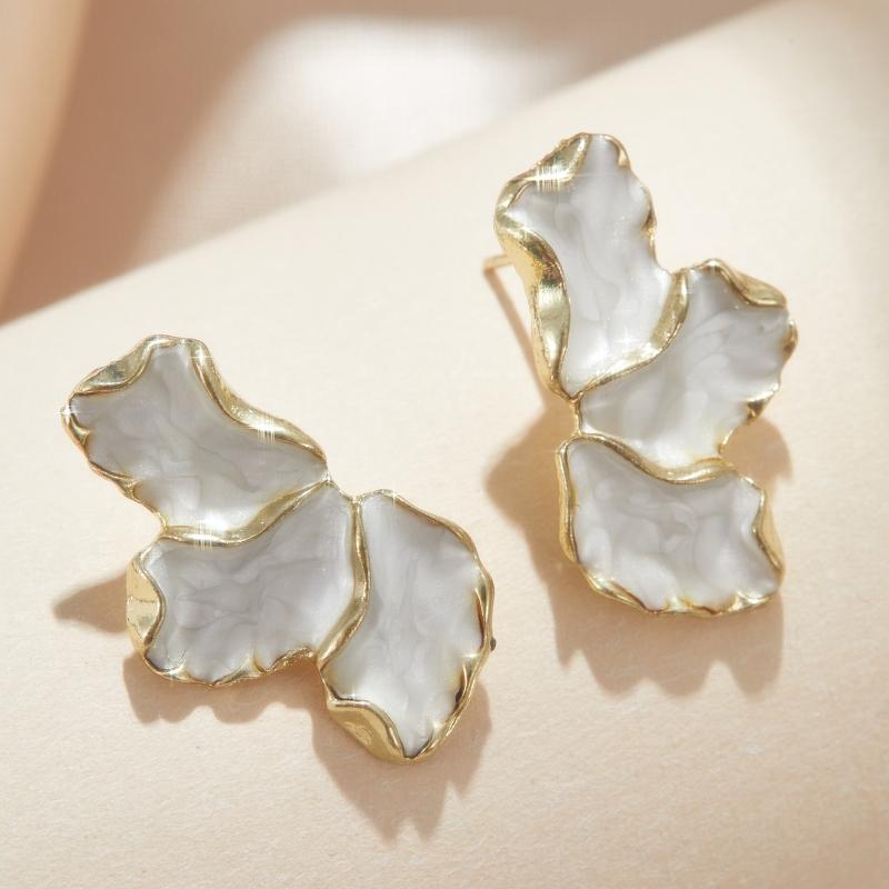 New Fashionable Irregular Geometric Pendant Earrings, Women s Personalized Trendy Festival Party Accessories Zircon