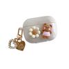 Suitable For Airpodspro Earphone Cover Airpods Third Generation Three-Dimensional Flower Bear Niche Creative Silicone Cover