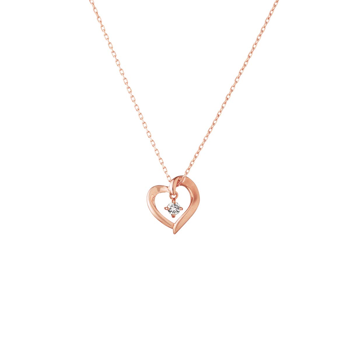 

10K Pink Gold Necklace with Diamonds canal4℃ (Canal 4℃) (PG) (151826123116)