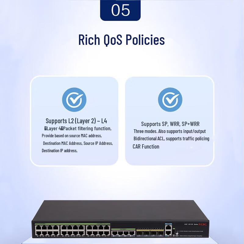 H3C S5135S-24FP4T4S-EI 24-Port Gigabit POE+ Managed Switch