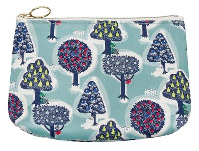 Quarter Report Moomin Basic Forest Cloud 15cm W X H X In (MOOMIN) Pouch, Scenery, Design, Approx. 10.5cm 4.5cm D, Cosmetics, Makeup, Travel, Women's