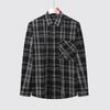 Men's Plaid Long Sleeve Button Down Shirt Pocket Casual Shirt Jacket.