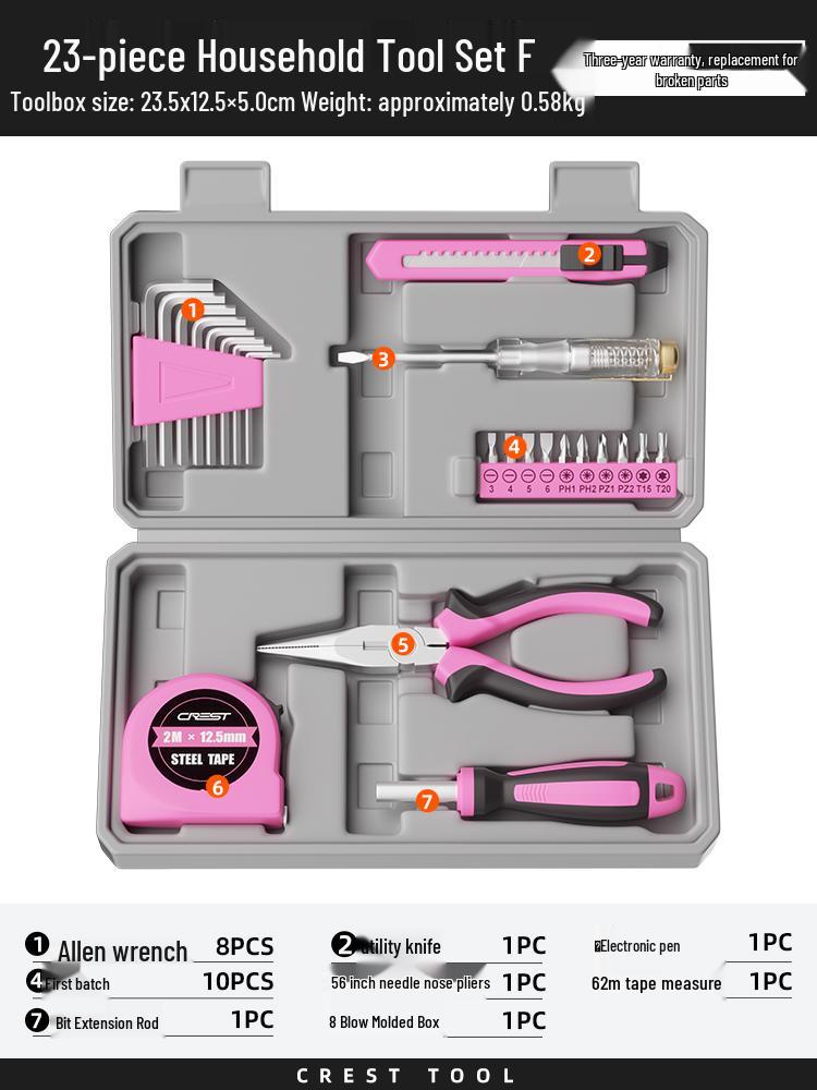 Multifunktionales Elektriker-Werkzeugset mit Bohrmaschine