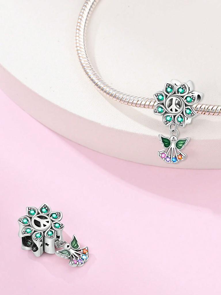 Peace Dove Protects The Earth Beads Charm Copper Plated Fit Charms Copperoriginal Bracelet For Jewelry Making Diy Charm