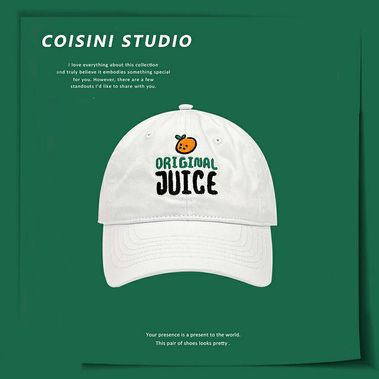 

Японская маленькая оранжевая вышитая буква повседневная универсальная кепка детская весенне-летняя мягкая бейсболка с загнутыми полями мужская прилив Adjustable белый