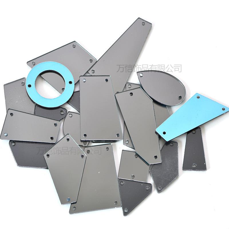 Acrylic Hand Seam Drill, Flat Bottom Special-Shaped Mirror Diy Clothing Decoration Jewelry Mirror Accessories Seam Drill