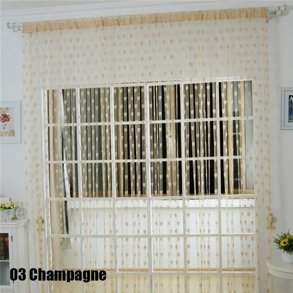 Colorful Romantic Love Pattern Line String Curtain Window Door Sheer Curtain For Living Room Home Decoration 100CM*200CM