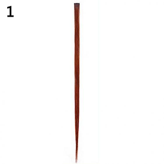 Damers Flerfärgade Långa Raka Syntetiska Clip In On Hårförlängningsbit