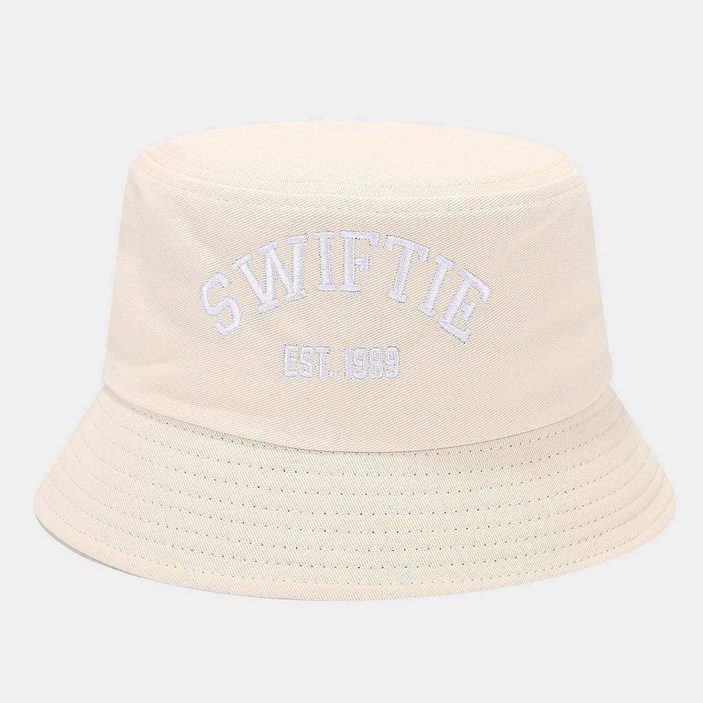 New SWIFTIE embroidered bucket hat trendy summer fashion fans fan hat couple sunscreen basin hat breathable