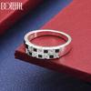 Prachtige 925 Sterling Zilver Zwart En Wit AAA Cubic Zirconium Ring - Stijlvolle Avondring