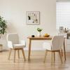 Swivel Dining Chair 2 pcs Boucle Cream 54 x 58 x 87 cm