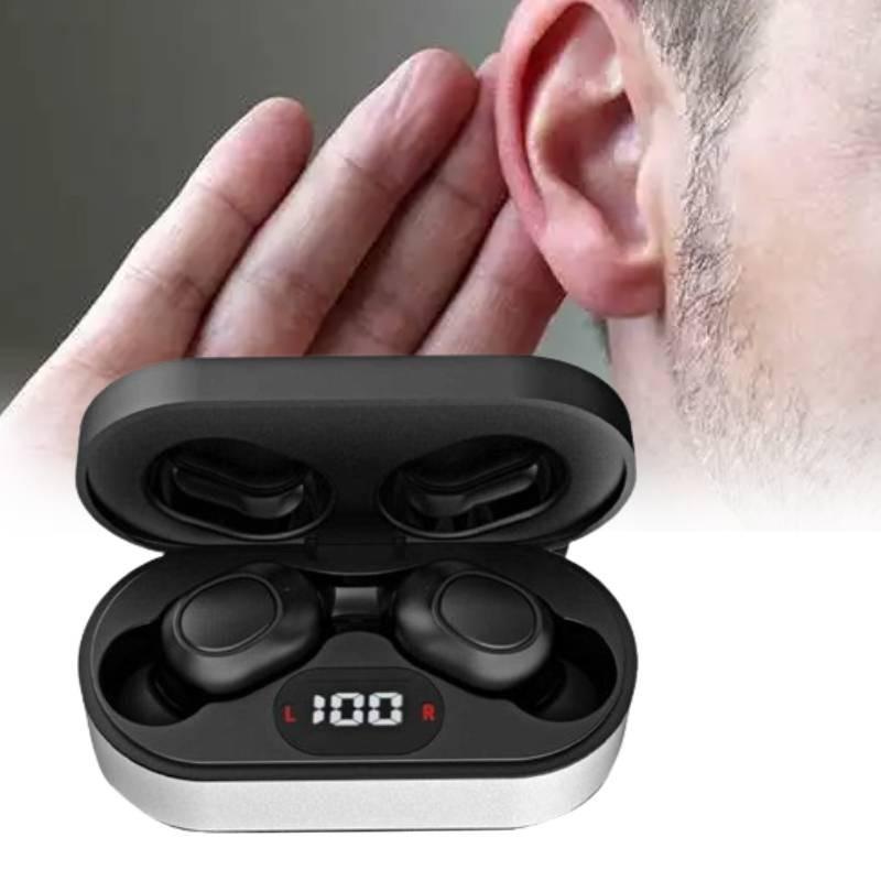 Elderly Voice Amplifier Tws Dual Earbuds Magnetic Charging Bluetooth Earbuds With Noise Cancelling