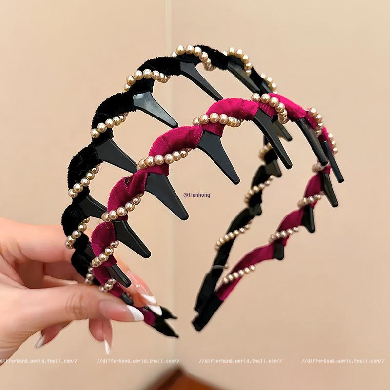 2025 Women's Luxury Pearl Skull Headband: Stylish Fashion Accessory for Face Washing