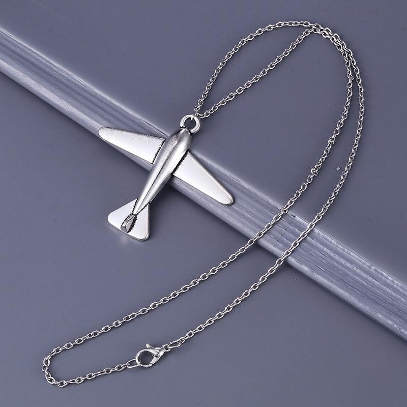 Fashion Vintage Charm Plane Necklace Airplane Pendant For Men And Women Jewelry Gifts