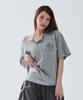 ESCAPEFROM [Escf X Hot Today] Heritage Horse Waffle Henley Neck Short Sleeve T-Shirt Gray