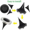 5PCS 8LED Super Bright Solar Buried Light, Outdoor IP44 Waterproof, Automatic Closing and Opening, Warm Light, White Light