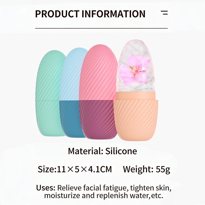Rullo di Ghiaccio per il Viso Strumenti per Lifting e Contouring del Viso Vassoi per Cubetti di Ghiaccio in Silicone Sfere di Ghiaccio Massaggiatore per Occhi e Viso Strumenti di Bellezza per la Cura della Pelle