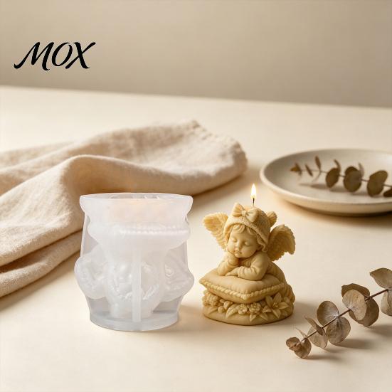 Beginners Crafting Molds Jesus Candle Silicone Mold, DIY Angel Buddha Skeleton Holy Family Reusable Casting Figurine Gypsum Cement Clay Epoxy