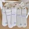 Seasonal White Socks, Mid-Leg Socks, Hollow And Light, Breathable, And Versatile Girls' Soft Glutinous Style Stockings