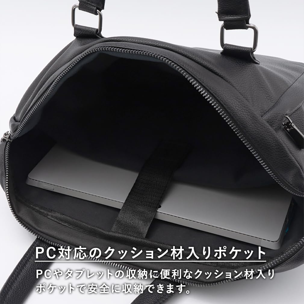 Vita Felice Round Zipper Business Bag [VITAFELICE] 2-Way Men's nsb-30291p (Black)