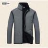 Velvet Thickened Pola Fleece Jacket for Men Lambswool Warm Autumn Winter Sweatshirt Large Size Cardigan Loose Jacket