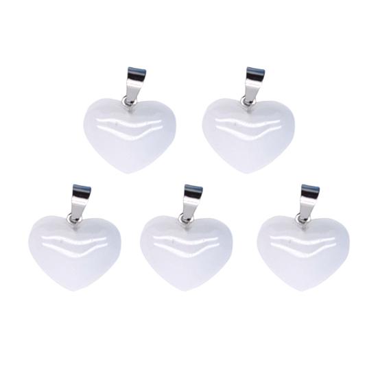 Heart Shape Pendant Necklace Charm 20mm Love Heart Shaped Pendant Jewelry Accessory for DIY Crafts Necklaces Bracelets Key Chains