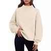 Womens Autumn Winter Cozy Fleece Hoodie With Half High Neck For Casual Daily Wear