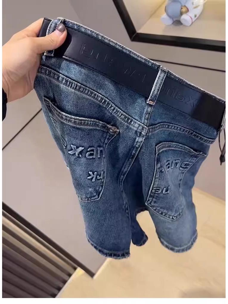 High-Quality Women's High-Waisted Denim Shorts: Summer Slimming Wide-Leg Washed Style