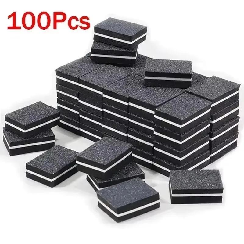 10-100PCS Double-sided Mini Nail File Blocks Colorful Sponge Nail Polish Sanding Buffer Strips Polishing Manicure Nail Art Tools
