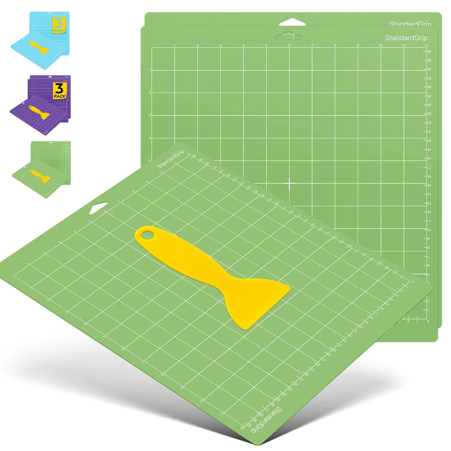 

3Pc 12inch PVC Cutting Mat for Cricut Maker Explorer DIY Paper Multifunctional Durable Handicraft Art Engraving Board Sewing Pad синий