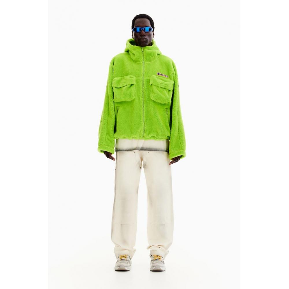 

Куртка HM Teddy зеленая XS
