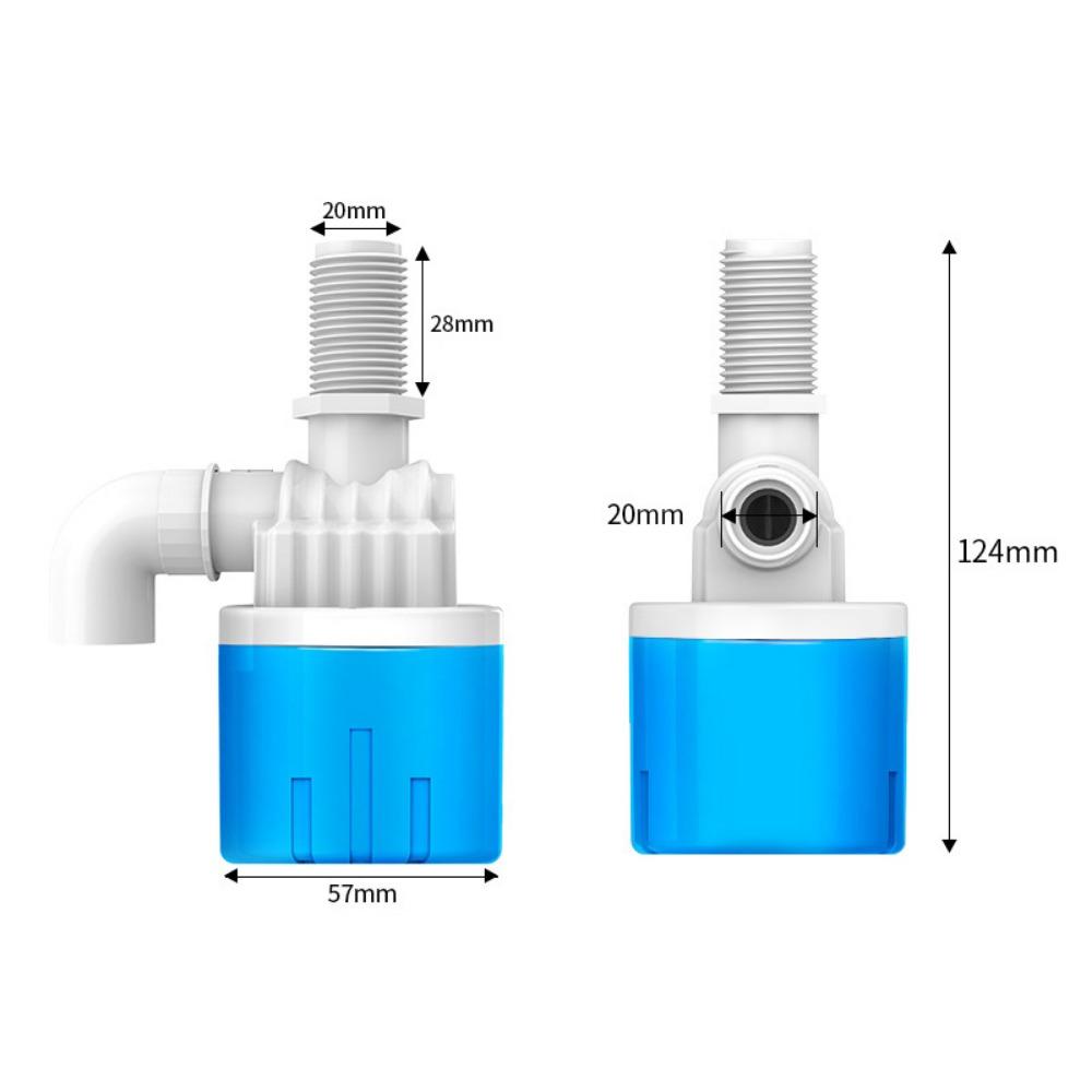 Plastic Automatic Water Control Valve 1/2 3/4 White&blue Water Controller Valve Float Ball Valve Internal Installatio