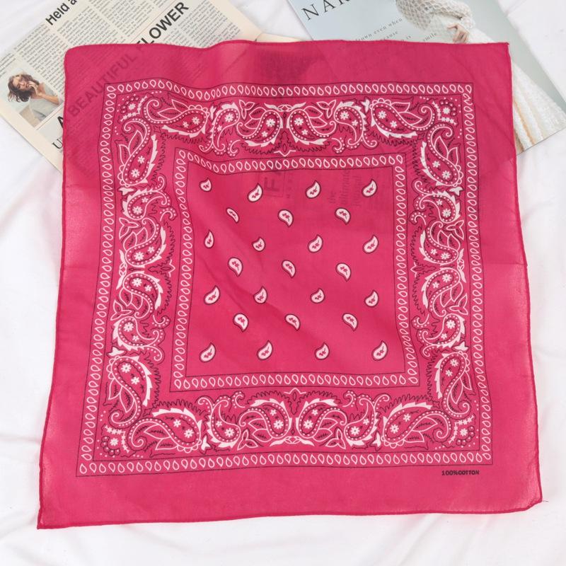 Unisex Cotton Bandana Kerchief Hip Hop Black Hair Band Neck Scarf Sports Headwear Wrist Wraps Head Square Scarves Handkerchief