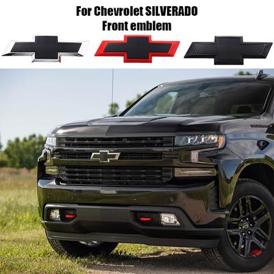 1pcs 3D ABS Car Front Logo Car Front Grill Emblem Front Hood Sticker Styling Accessories For SILVERADO