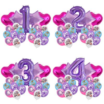 Kpop Demon Hunters Birthday Balloons Decoration Set Music Girl Number Aluminum Film Ballons Kids Party Supplies Gift Favor Decor