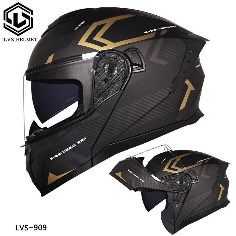 LVS3C certification national standard motorcycle helmet men's and women's face-off helmet summer locomotive full helmet four seasons universal safety