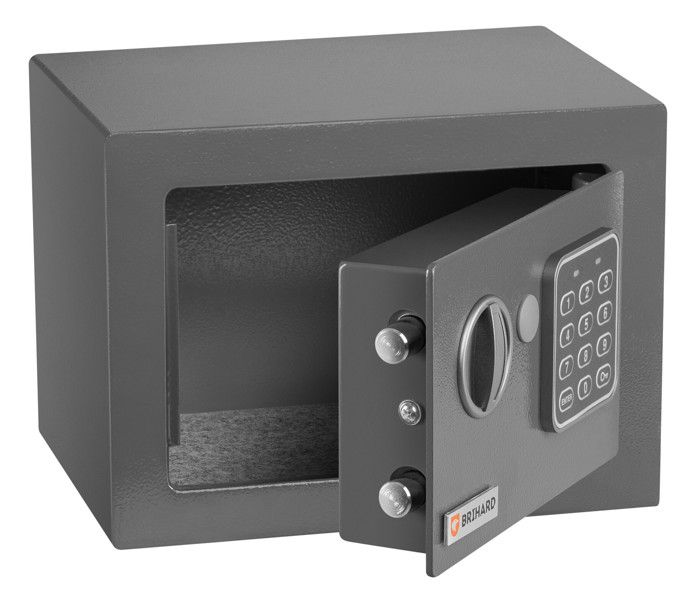 Coffre-fort maison BRIHARD à serrure électronique - 5,7L - Gris foncé