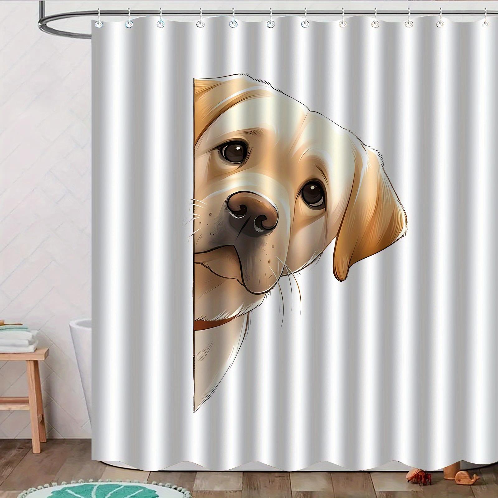 

Dog Face Shower Curtain Labrador Portrait Print Bathroom Decor Waterproof Curtains Pet Lover Home Style W60H190(CM)-1 Pcs
