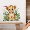 S-2Pcs/set Cartoon Painted Tiger Wall Sticker PVC Self-adhesive Mural for Children Bedroom Living Room Home Nursery Decoration
