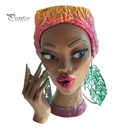 

Черная женщина курильница для благовоний Африканская королева голова палочка для благовоний конус держатель домашний офис йога комната для медитации украшение рабочего стола орнамент розовый